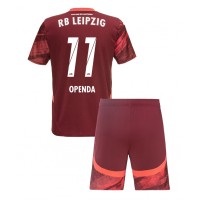 Stroje piłkarskie RB Leipzig Lois Openda #11 Koszulka Wyjazdowej dla dzieci 2024-25 Krótki Rękaw (+ szorty)